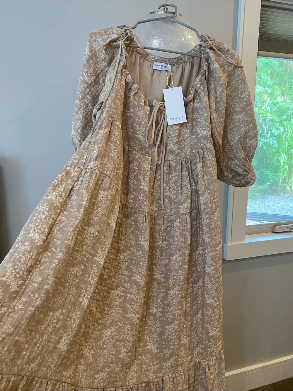 Cara 100% cotton Maxi Dress in Mocha - Picture 6 of 13